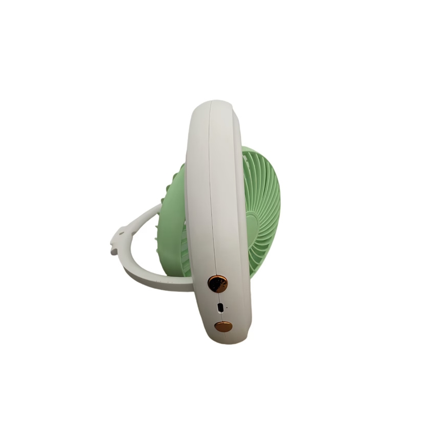 Ładowany wentylator biurkowy 4W/5V 1200 mAh biały