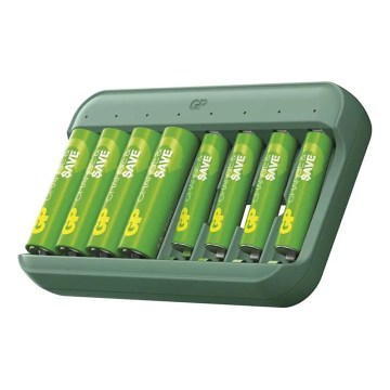 Ładowarka akumulatorów GP Charge & Save 4×AA/AAA 1300 mAh/650 mAh 5V