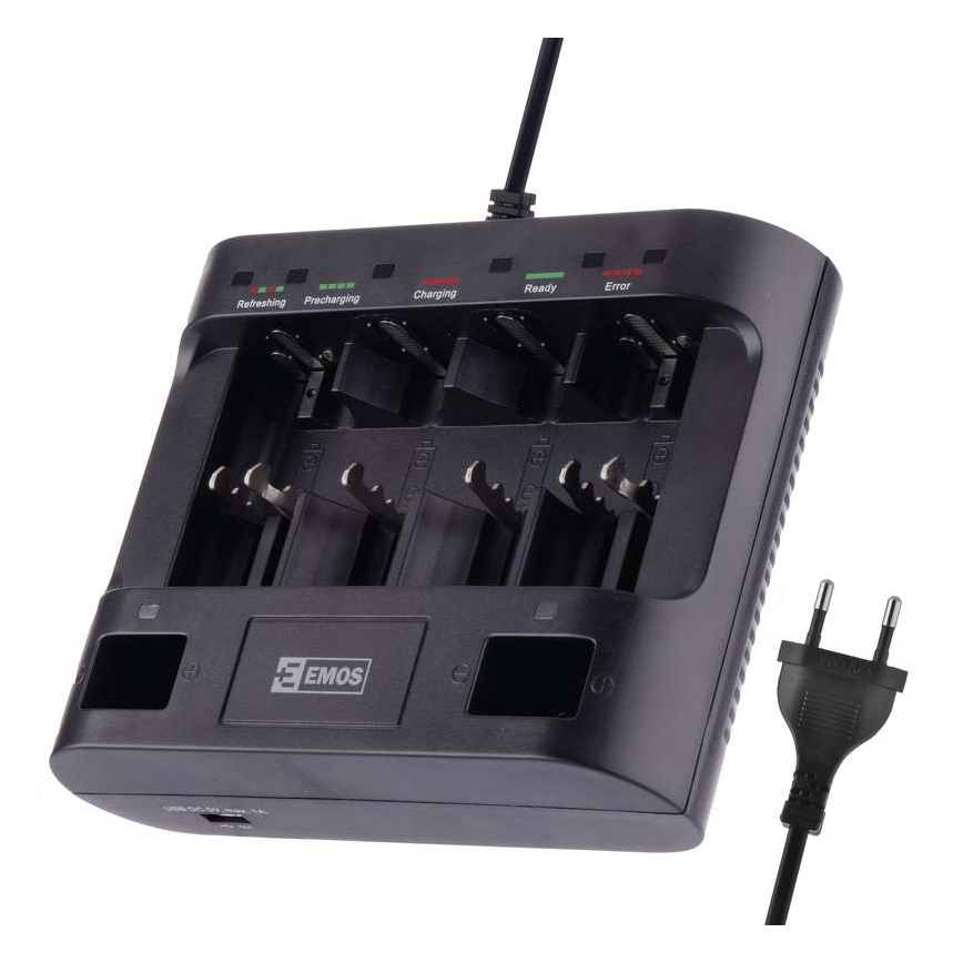 Ładowarka baterii UNI6 AAA/AA/C/D/9V 230V
