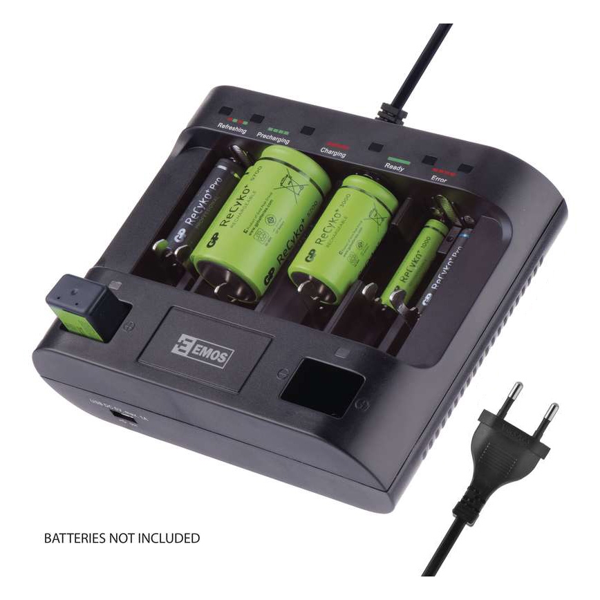 Ładowarka baterii UNI6 AAA/AA/C/D/9V 230V