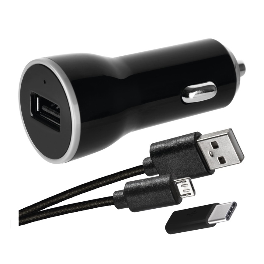 Ładowarka samochodowa 2,1A + micro Kabel USB
