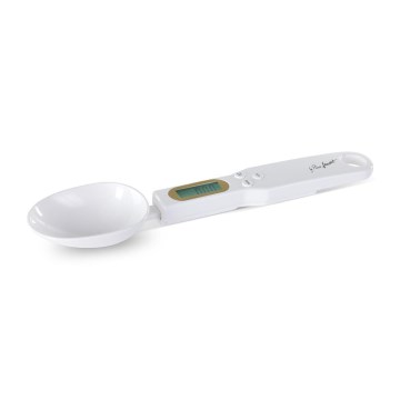 Lamart - Łyżka wagowa z wyświetlaczem LCD, zasilanie 1× CR2032, biała