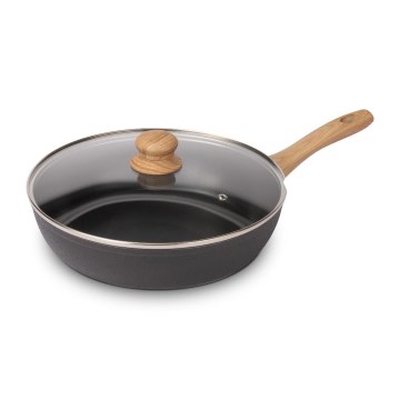 Lamart - Patelnia z pokrywą 28 cm czarno-brązowa