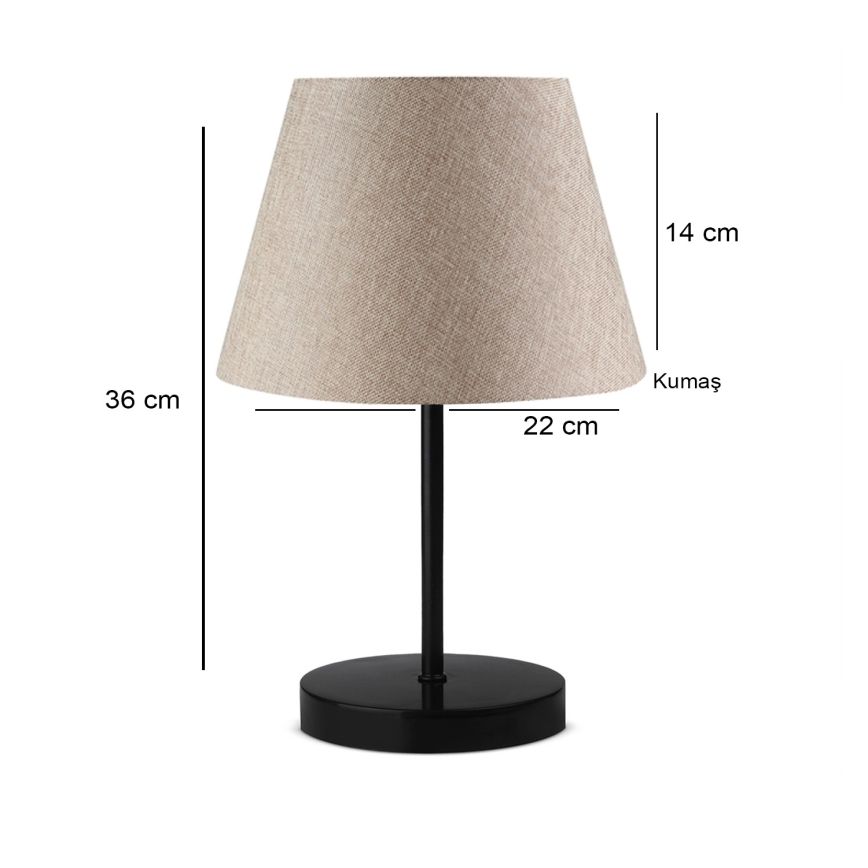 Lampa biurkowa AYD 1xE27/40W/230V beżowa/czarna