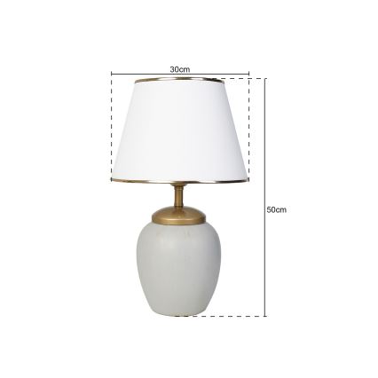 Lampa biurkowa RAMZES 1xE27/40W/230V biało/szara