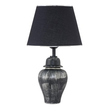 Lampa biurkowa RAMZES 1xE27/40W/230V czarna/srebrna