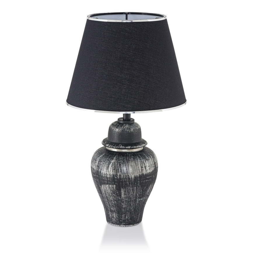 Lampa biurkowa RAMZES 1xE27/40W/230V czarna/srebrna