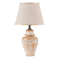 Lampa biurkowa RAMZES 1xE27/40W/230V kremowa/złota