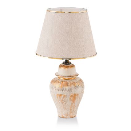 Lampa biurkowa RAMZES 1xE27/40W/230V kremowa/złota