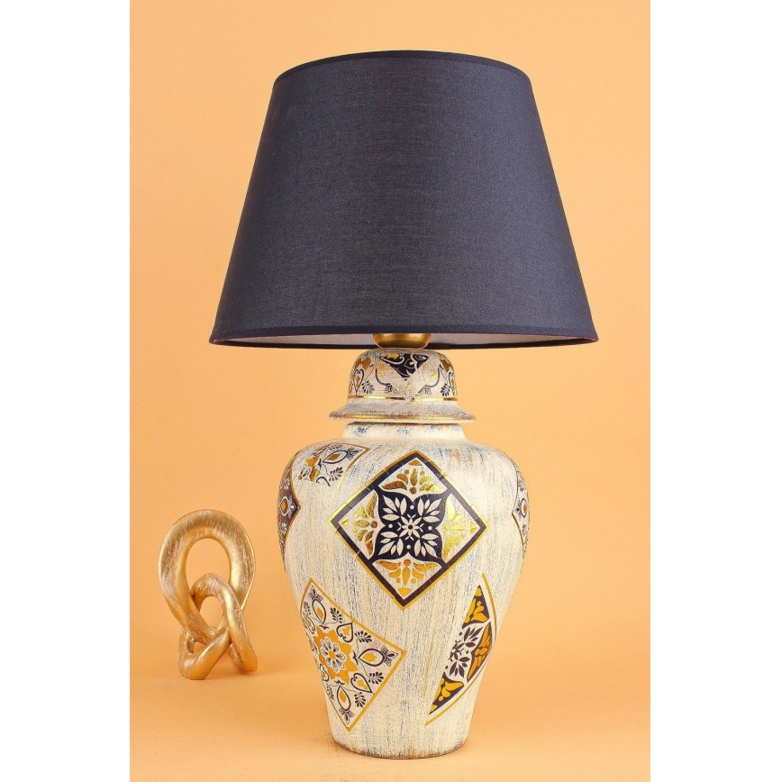 Lampa biurkowa RAMZES 1xE27/40W/230V Niebieska/Czarna