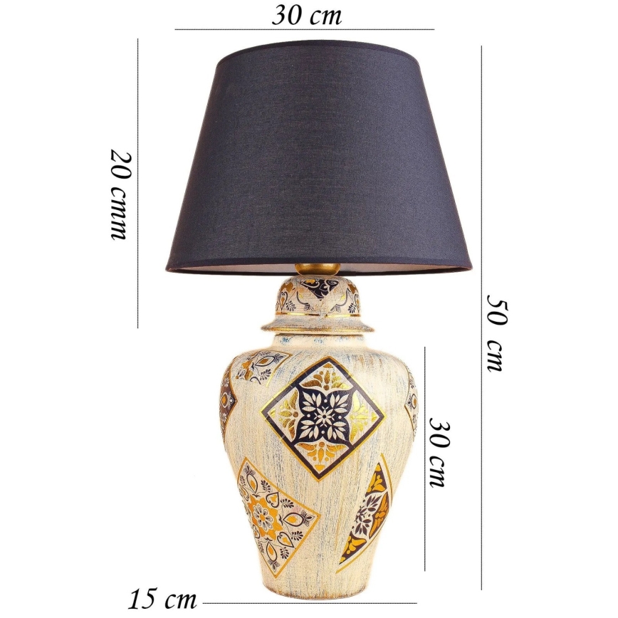 Lampa biurkowa RAMZES 1xE27/40W/230V Niebieska/Czarna