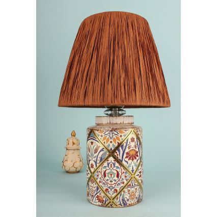 Lampa biurkowa RAMZES 1xE27/40W/230V rafia