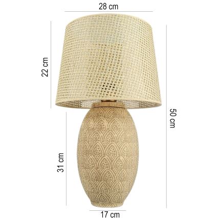 Lampa biurkowa RAMZES 1xE27/40W/230V złota