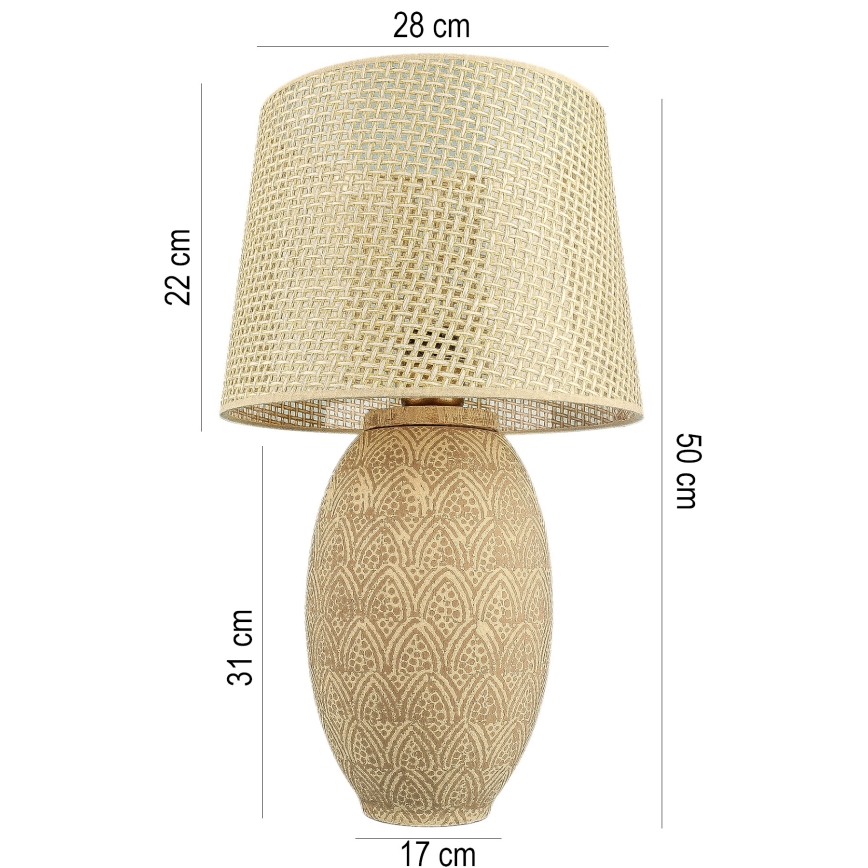 Lampa biurkowa RAMZES 1xE27/40W/230V złota