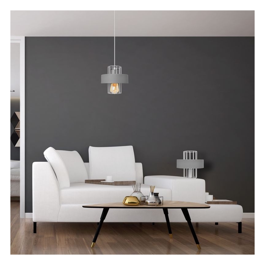 Lampa biurkowa VOLTA 1xE14/15W/230V szara