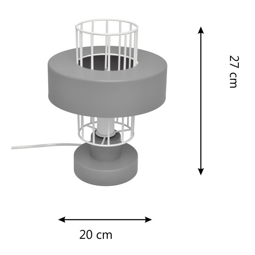 Lampa biurkowa VOLTA 1xE14/15W/230V szara