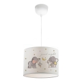 Lampa dziecięca CANDY 1xE27/40W/230V biała/beżowa