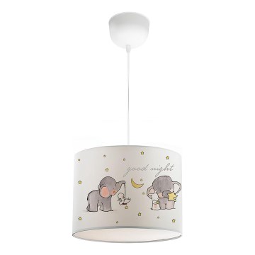 Lampa dziecięca CANDY 1xE27/40W/230V biała/beżowa