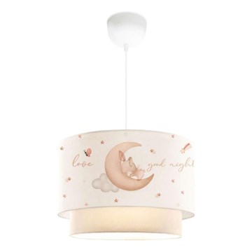 Lampa dziecięca CANDY 1xE27/40W/230V biała/beżowa