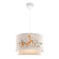 Lampa dziecięca CANDY 1xE27/40W/230V biała/brązowa