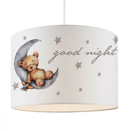 Lampa dziecięca CANDY 1xE27/40W/230V biała/brązowa