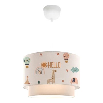 Lampa dziecięca CANDY 1xE27/40W/230V biała/wielokolorowa
