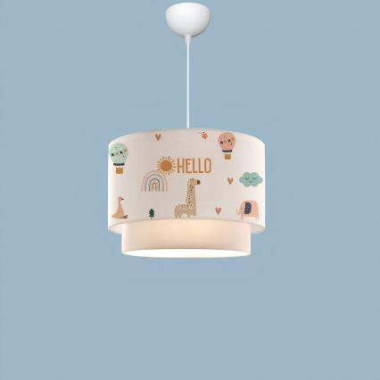 Lampa dziecięca CANDY 1xE27/40W/230V biała/wielokolorowa