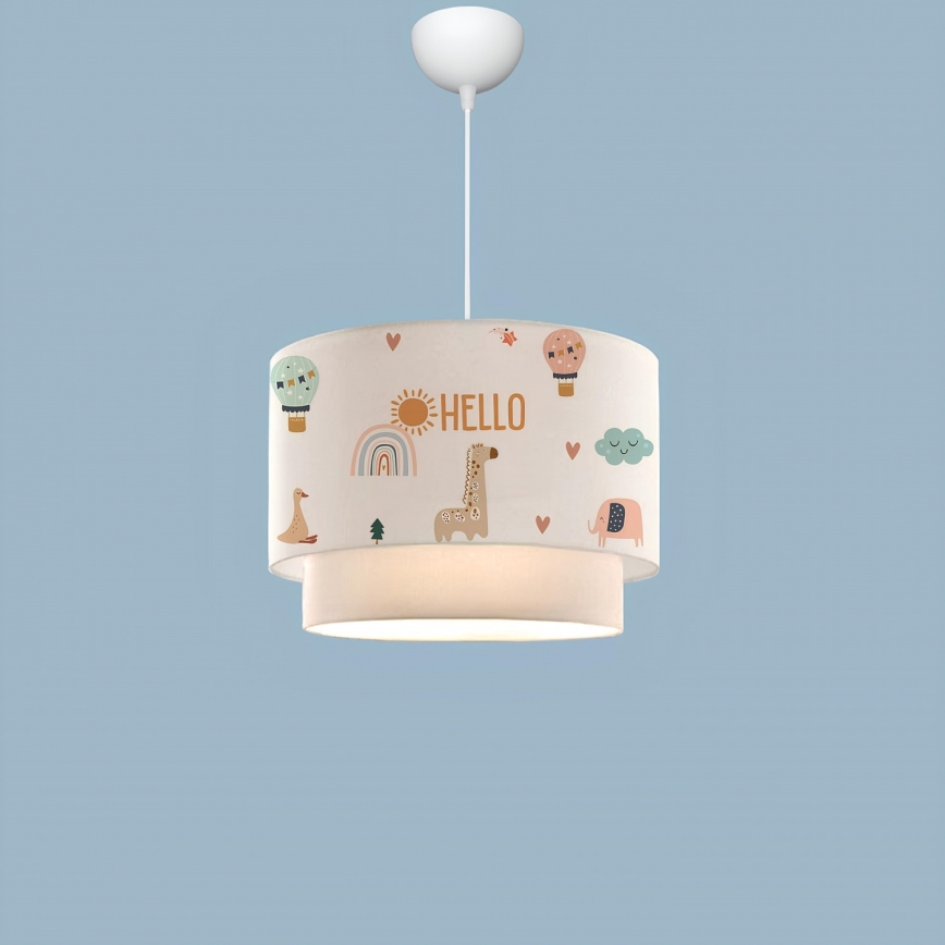 Lampa dziecięca CANDY 1xE27/40W/230V biała/wielokolorowa