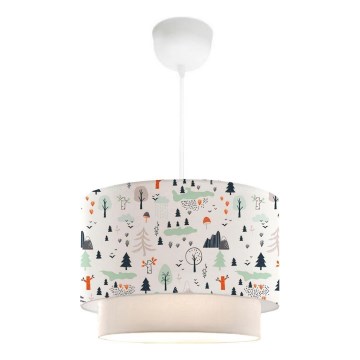 Lampa dziecięca CANDY 1xE27/40W/230V biała/wielokolorowa