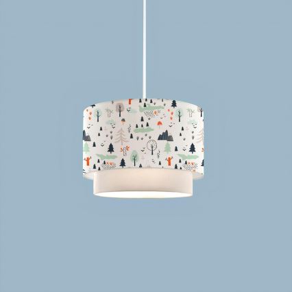 Lampa dziecięca CANDY 1xE27/40W/230V biała/wielokolorowa