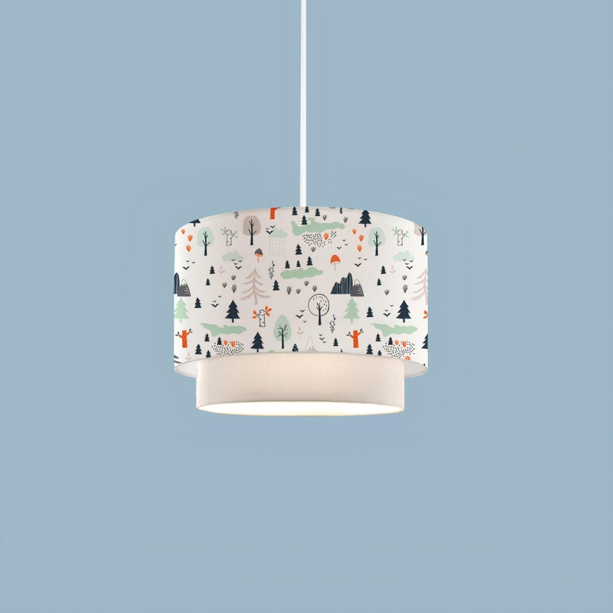 Lampa dziecięca CANDY 1xE27/40W/230V biała/wielokolorowa