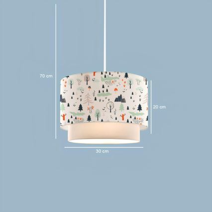 Lampa dziecięca CANDY 1xE27/40W/230V biała/wielokolorowa