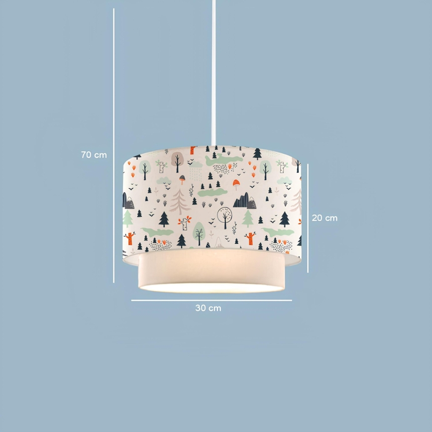 Lampa dziecięca CANDY 1xE27/40W/230V biała/wielokolorowa