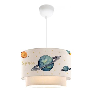 Lampa dziecięca CANDY 1xE27/40W/230V biała/wielokolorowa