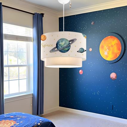 Lampa dziecięca CANDY 1xE27/40W/230V biała/wielokolorowa