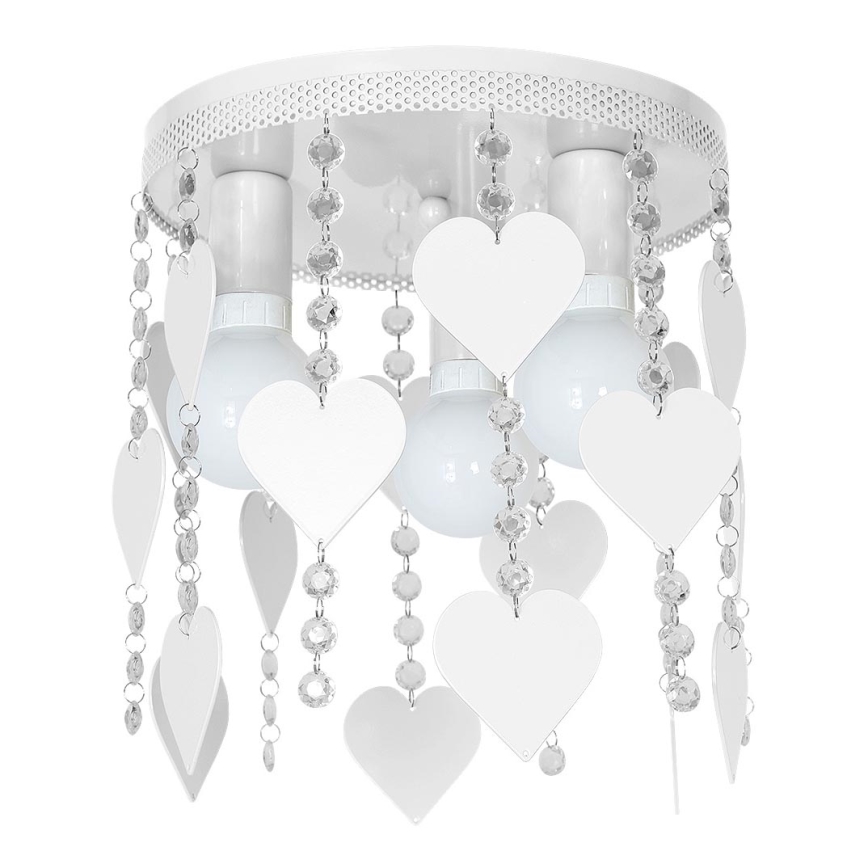 Lampa dziecięca ELZA hearts 3xE27/60W/230V