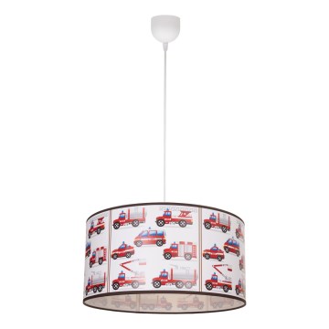 Lampa dziecięca KIDS ROOM 1xE27/60W/230V śr. 40 cm Strażacy