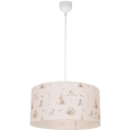 Lampa dziecięca KIDS ROOM 1xE27/60W/230V średnica 40 cm z motywem zwierzątek