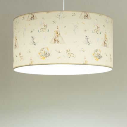 Lampa dziecięca KIDS ROOM 1xE27/60W/230V średnica 40 cm z motywem zwierzątek