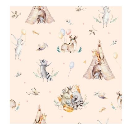 Lampa dziecięca KIDS ROOM 1xE27/60W/230V średnica 40 cm z motywem zwierzątek