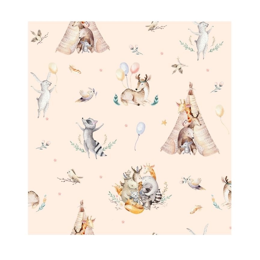 Lampa dziecięca KIDS ROOM 1xE27/60W/230V średnica 40 cm z motywem zwierzątek