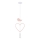Lampa dziecięca na kabel HEART 1xE27/20W/230V różowa/biała