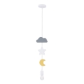 Lampa dziecięca na linkach TRIO 1xE27/20W/230V szara/biała/żółta