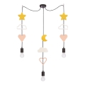 Lampa dziecięca TRIO 3xE27/20W/230V żółta/biała/różowa