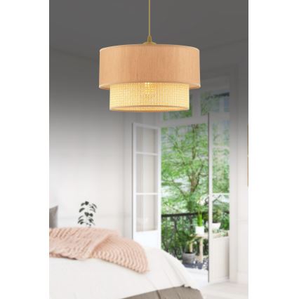 Lampa ECHO 1xE27/60W/230V beżowa