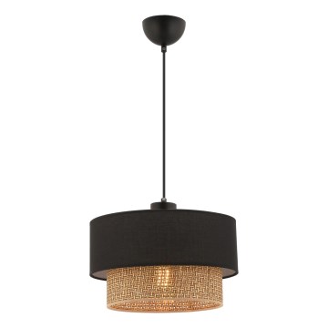 Lampa ECHO 1xE27/60W/230V czarna/brązowa