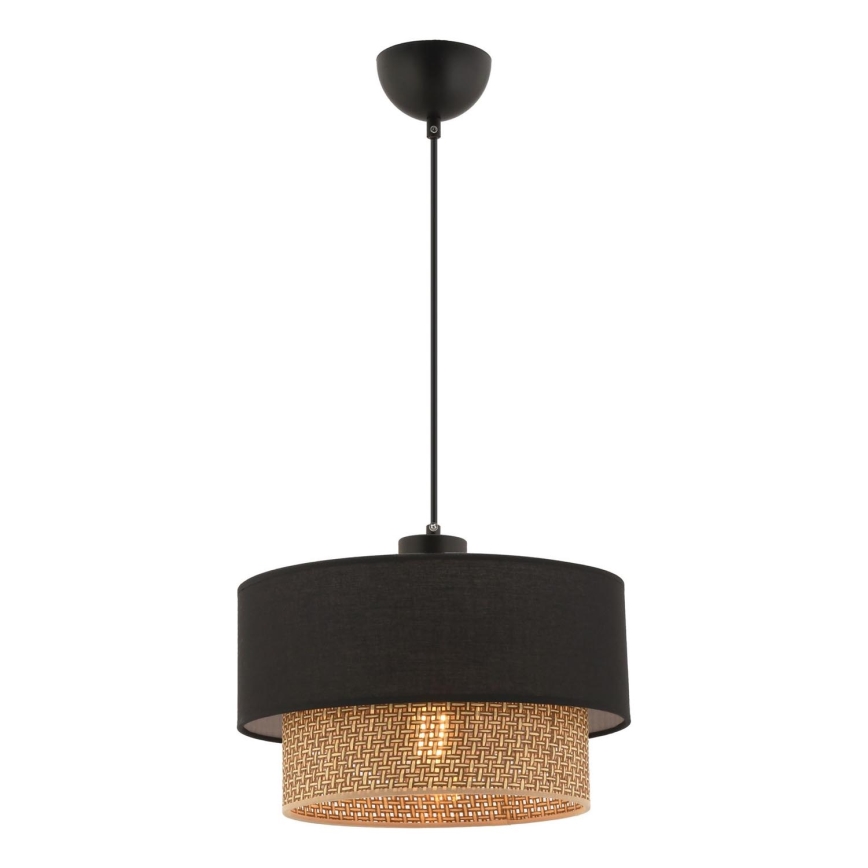 Lampa ECHO 1xE27/60W/230V czarna/brązowa