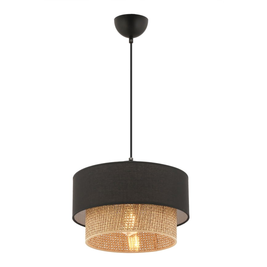 Lampa ECHO 1xE27/60W/230V czarna/brązowa