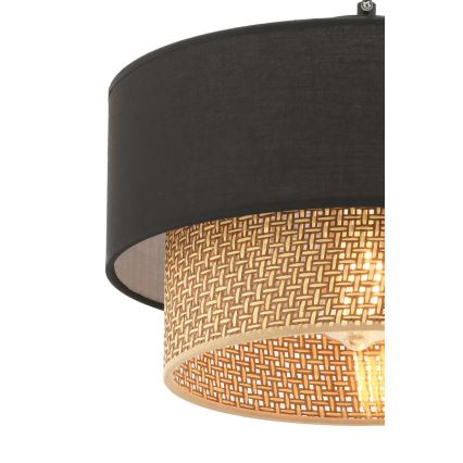 Lampa ECHO 1xE27/60W/230V czarna/brązowa