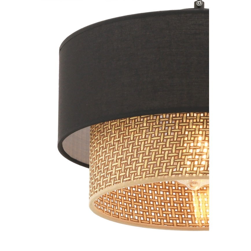 Lampa ECHO 1xE27/60W/230V czarna/brązowa
